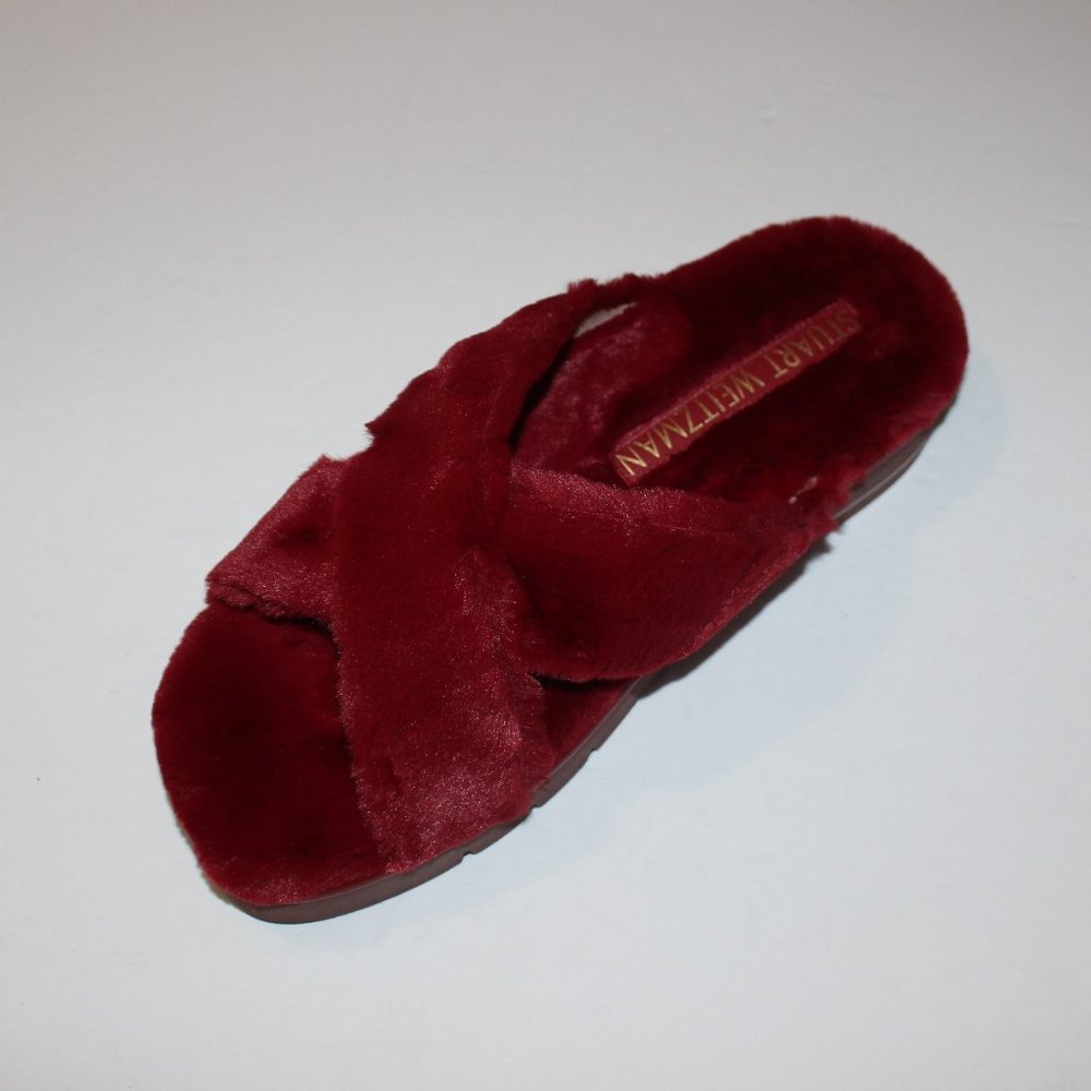 STUART WEITZMAN ROZA CHILE FAUX FUR SANDAL US 11.5B
